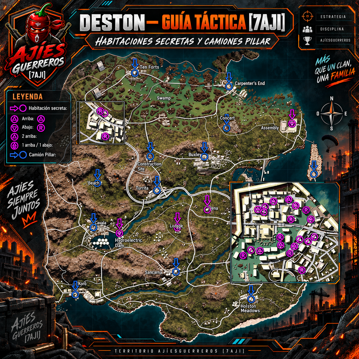 Guía táctica de Deston del clan AJÍESGUERREROS
